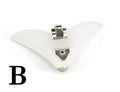Plastic Tie Shape Keeper with Metal Clip, White - Pack of 10