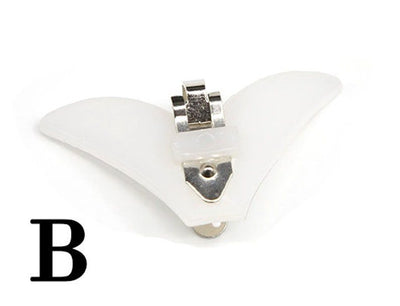 Plastic Tie Shape Keeper with Metal Clip, White - Pack of 10