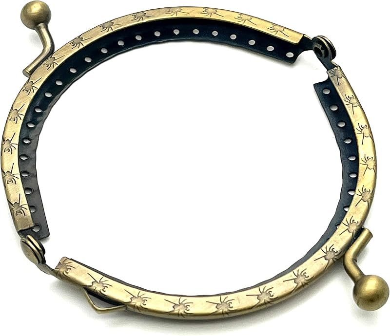 Half-Round Sew-In Kiss-Lock Purse Frame, 3 3/8" x 2" (8.5 x 5 cm)