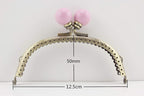 Color-Ball Glue-In Kiss-Lock Purse Frame, 12.5 x 5 cm
