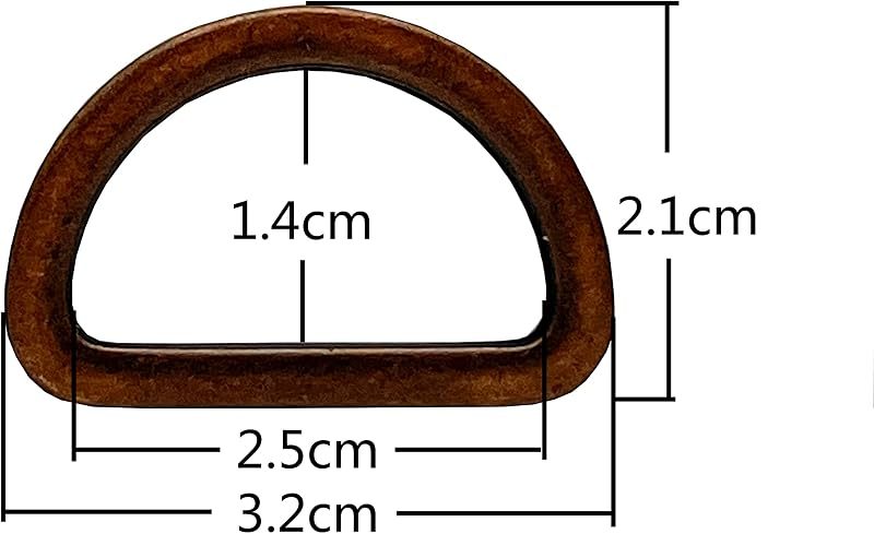 Zinc alloying D Shape Rings Semi-Circular D ring buckles / for webbing straps bags purse belt hardware making Antique…