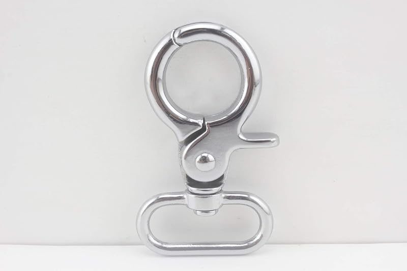 Long Lobster-Claw Swivel Snap Hook, Chrome (1 1/4")