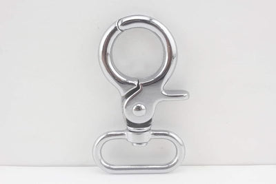 Long Lobster-Claw Swivel Snap Hook, Chrome (1 1/4")
