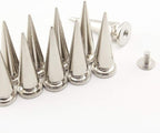 Zinc Alloy Screw in Bullet Rivet Spike Studs Spots for Leather Bag Making Clothing Shoes