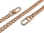 Custom Personalized Bag Purse Crossbody Shoulder Cuban Chain Strap Handles Replacement Extender / Rose Gold