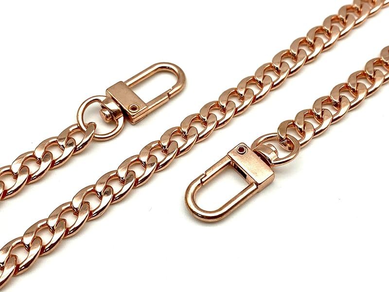 Custom Personalized Bag Purse Crossbody Shoulder Cuban Chain Strap Handles Replacement Extender / Rose Gold