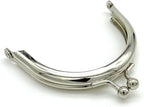 Half-Round Glue-In Kiss-Lock Purse Frame, 3" x 2" (7.5 x 5 cm)