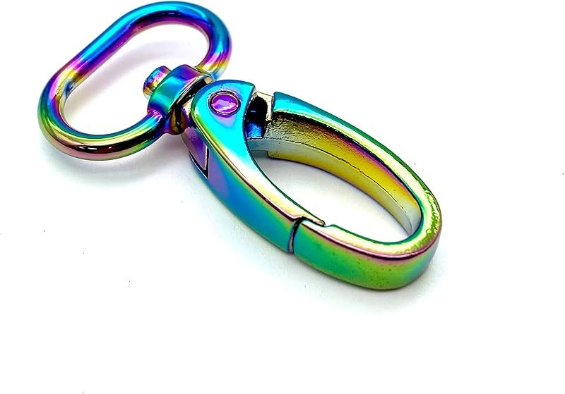 Oval Push-Gate Swivel Snap Hook, Compact