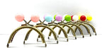 Half-Round Color-Ball Sew-In Kiss-Lock Purse Frame, 8.5 x 5 cm