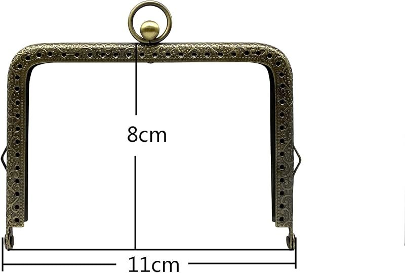 Square Sew-In Kiss-Lock Purse Frame