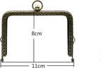 Square Sew-In Kiss-Lock Purse Frame