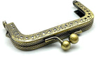 Rectangle Sew-In Kiss-Lock Purse Frame, 3" x 1 5/8" (7.5 x 4 cm)