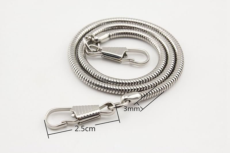 Custom Personalized Bag Purse Snake Chain Strap Handles Replacement Extender / Nickel