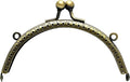 Half-Round Sew-In Kiss-Lock Purse Frame, 4 3/4" x 2 3/8" (12 x 6 cm)