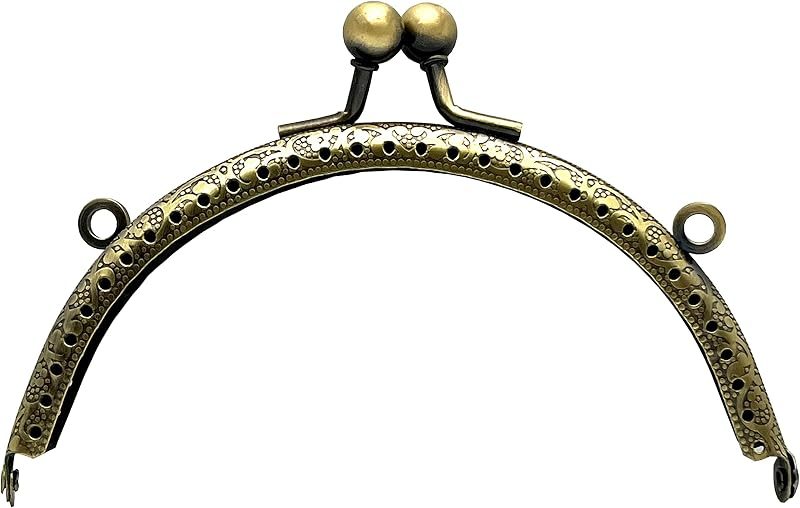 Half-Round Sew-In Kiss-Lock Purse Frame, 4 3/4" x 2 3/8" (12 x 6 cm)