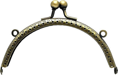 Half-Round Sew-In Kiss-Lock Purse Frame, 4 3/4" x 2 3/8" (12 x 6 cm)