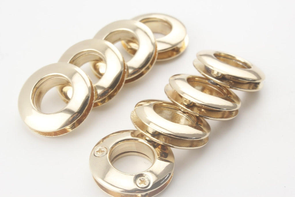 Zinc Alloying Round Screw in Eyelet Grommet O Rings Purse Loop Handle Connectors Easy Installation Inner Diameter