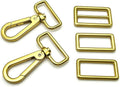 Swivel Snap Hook with Slider and Rectangle Ring Set