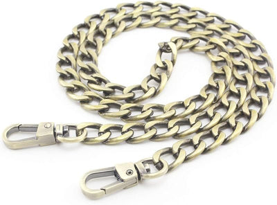 Custom Personalized Bag Purse Cuban Chain Strap Handles Replacement Extender - NK Curb Chain