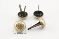 15mm Dome shape bag purse feet prong studs Anti bronze