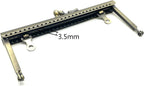Rectangle Olive-Clasp Sew-In Kiss-Lock Purse Frame, 15 x 7 cm