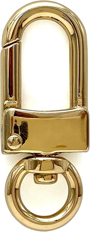 Long Square-Top Push-Gate Swivel Clasp, Round Eye (3/8")