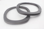 Oval Ring Wood Grommet Bag Purse Handles for Knitting Bag Purse Handle Making / Black