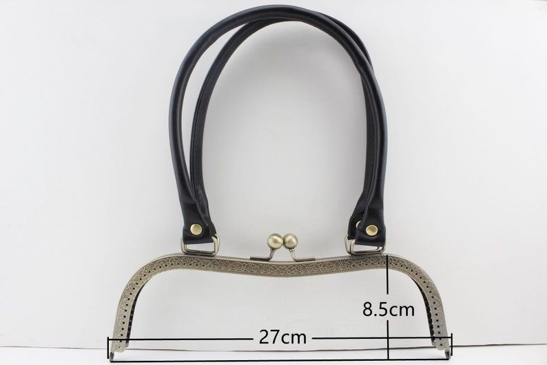 Rectangle Vintage Embossed Sew-In Kiss-Lock Purse Frame, 10 3/4" (27 cm)