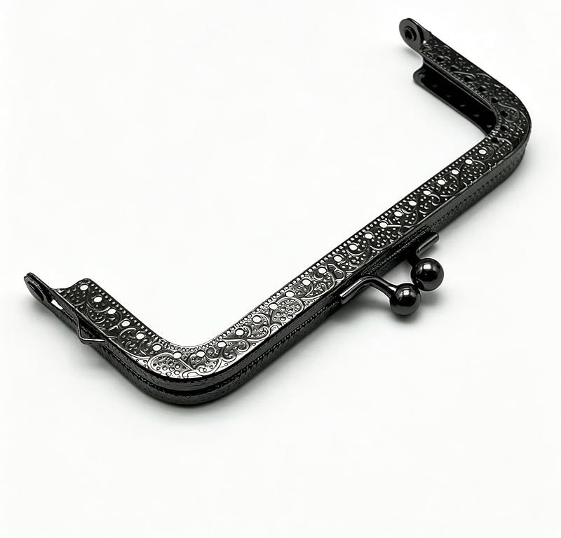 Rectangle Sew-In Kiss-Lock Purse Frame, 5" x 2 1/4" (12.5 x 5.5 cm)