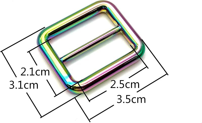 Dog leash purse snap swivel hooks, slider and rectangle ring for bag purse dog collar making repair / Rainbow colorful