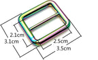 Dog leash purse snap swivel hooks, slider and rectangle ring for bag purse dog collar making repair / Rainbow colorful