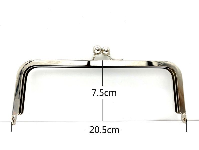 Rectangle Glue-In Kiss-Lock Purse Frame, 8" (20.5 cm)