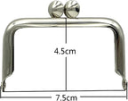 Rectangle Glue-In Kiss-Lock Purse Frame, 3" x 1 3/4" (7.5 x 4.5 cm)