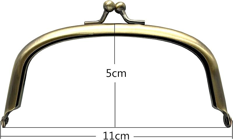 Arch Glue-In Kiss-Lock Purse Frame, 4 1/4" x 2" (11 x 5 cm)