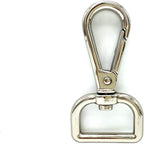 Pear Push-Gate Swivel Snap Hook, D-Ring Eye (3/4")