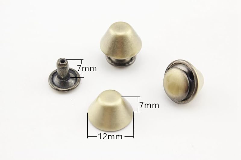 Barrel Riveted Purse Feet, Spike Rivet Studs, per Lot