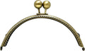 Half-Round Sew-In Kiss-Lock Purse Frame, 6 1/8" x 2 9/16" (15.5 x 6.5 cm)