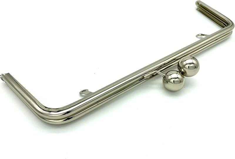 Rectangle Glue-In Kiss-Lock Purse Frame, 12" x 4" (30.5 x 10 cm)