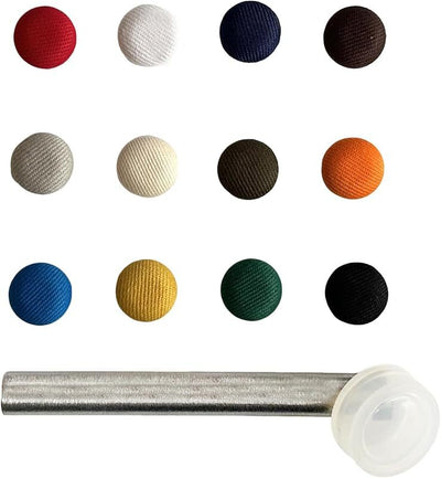 Baseball Cap Button 9/16" (14 mm) top Hat Button Repair kit with Tools Replacement (12 Color + Tools)