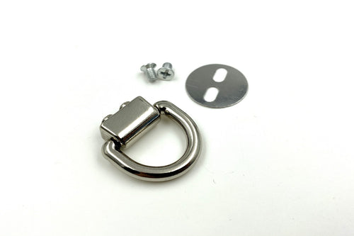 5/8" (15 mm) wallet clutch bag purse chain strap connector anchor clip with D ring Nickel