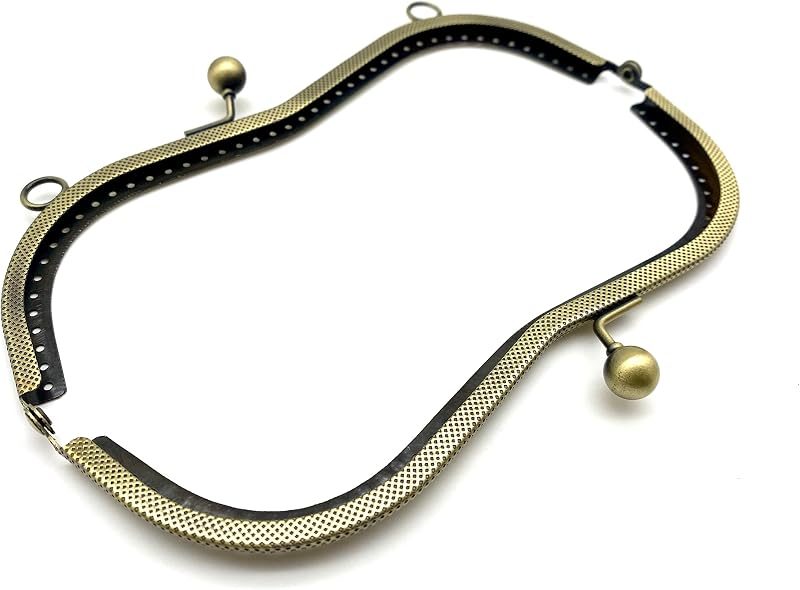 M-Shape Sew-In Kiss-Lock Purse Frame, 7 1/2" x 2 9/16" (19 x 6.5 cm)