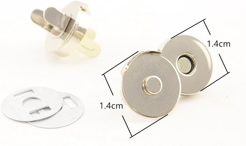 Round Cover Magnetic Snaps Bag Button Purse Leather Closures for Sewing Purse Bag Clutch Wallet - Half-Cover Magnetic…