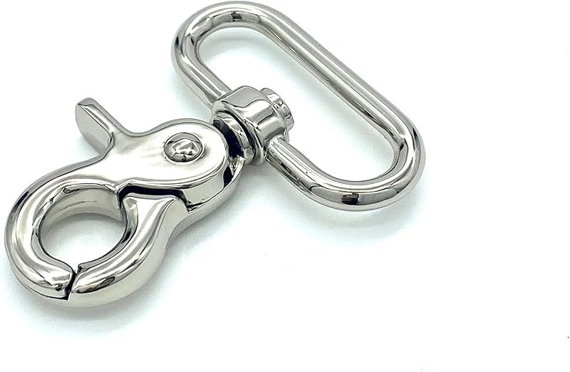 Compact Lobster-Claw Swivel Snap Hook, D-Ring Eye