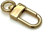 Long Square-Top Push-Gate Swivel Clasp, Round Eye (3/8")