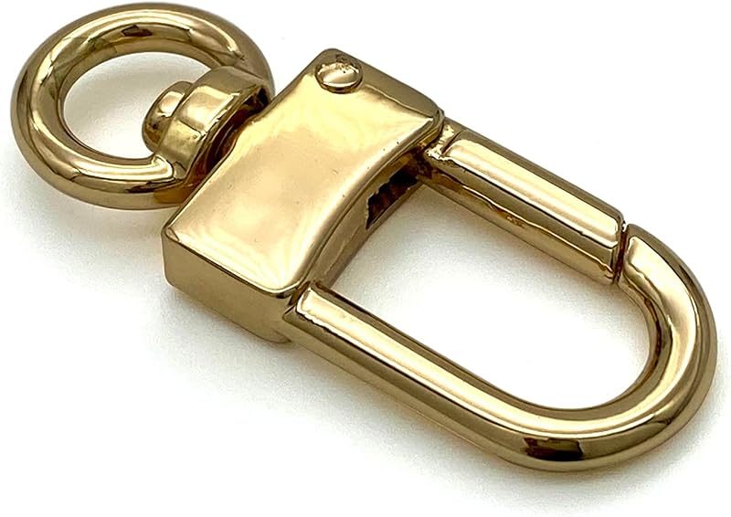 Long Square-Top Push-Gate Swivel Clasp, Round Eye (3/8")