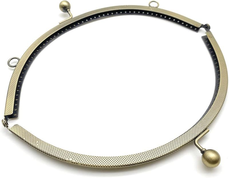 Half-Round Sew-In Kiss-Lock Purse Frame, 8 1/4" x 3 9/16" (21 x 9 cm)
