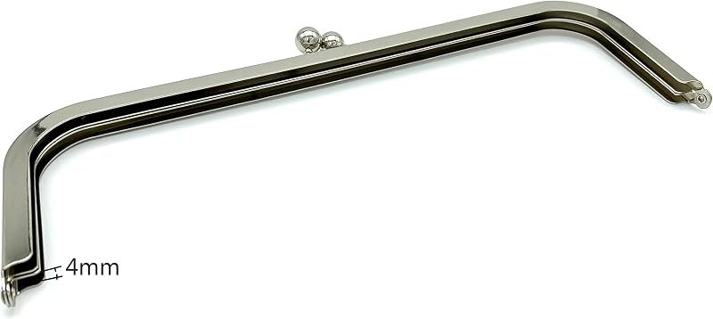 Rectangle Glue-In Kiss-Lock Purse Frame, 11" x 3 9/16" (28 x 9 cm)