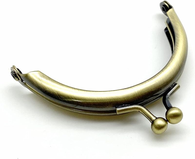 Half-Round Glue-In Kiss-Lock Purse Frame, 2 3/4" x 1 5/8" (7 x 4 cm)