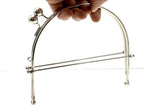 Sew-In Kiss-Lock Purse Frame with Handle, 6 1/8" x 5 3/4" (15.5 x 14.5 cm)