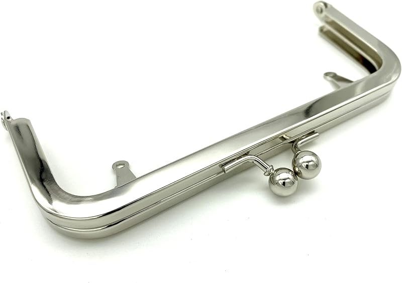 Rectangle Glue-In Kiss-Lock Purse Frame, 6 1/8" x 2 5/8" (15.5 x 6.5 cm)